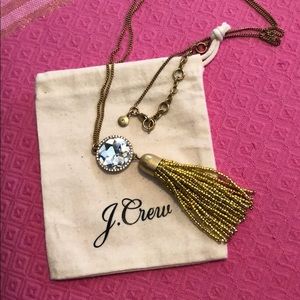 J Crew Tassel Jewel Necklace